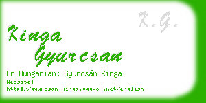 kinga gyurcsan business card